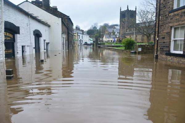 Bingley, UK, flooding